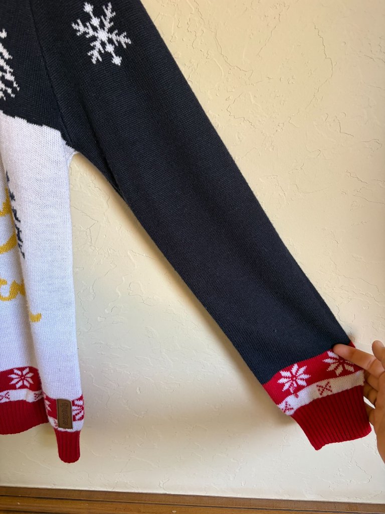 Tipsy Elves Ugly Christmas Santa Peeing In Snow Sweater Large — image 6 of 7